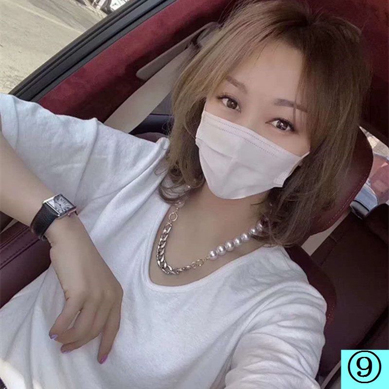 Dây Chuyền Nhiều Lớp Đính Hạt Ngọc Trai Thời Trang Thu Đông Hàn Quốc