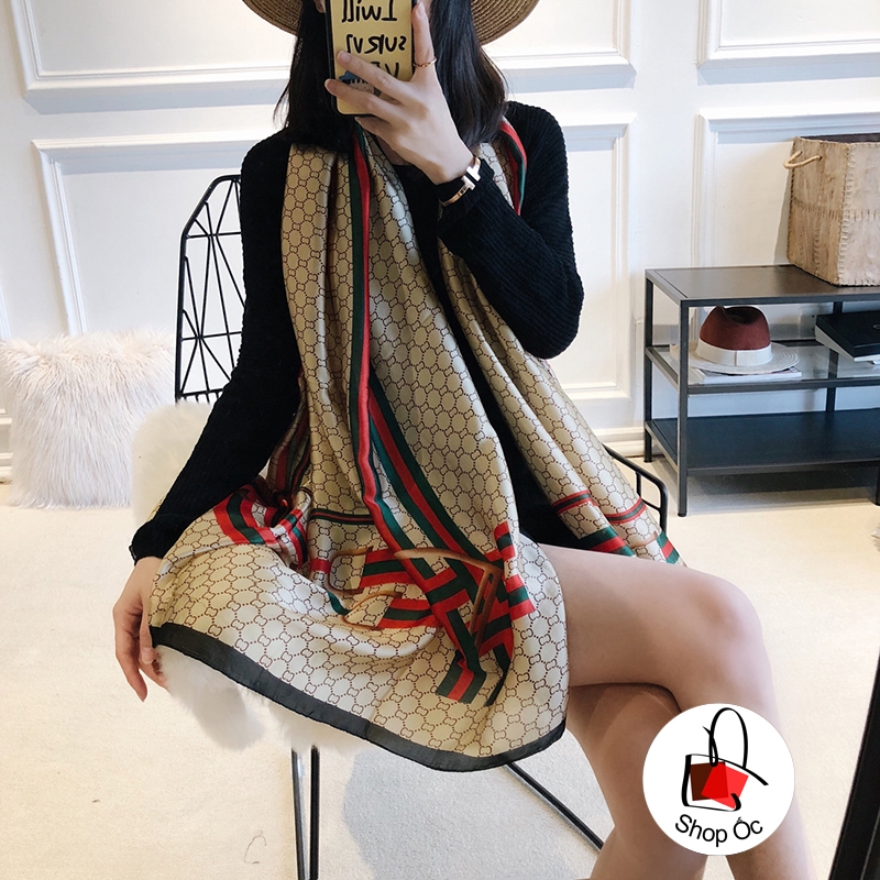 (HOT) Khăn lụa dài cao cấp mẫu mới nhất hoa tiết thời trang