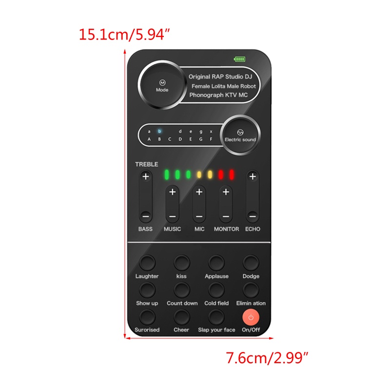 Thẻ Âm Thanh Cầm Tay BT K9 12 Hiệu Ứng Âm Thanh Sống Động