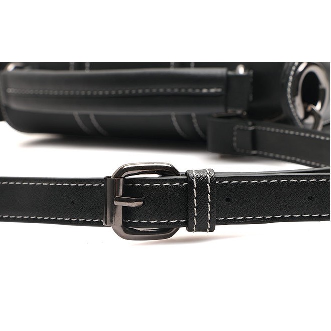 Túi Xách Nữ Đeo Chéo Đen Khóa Xoay - Hàng QC cao cấp