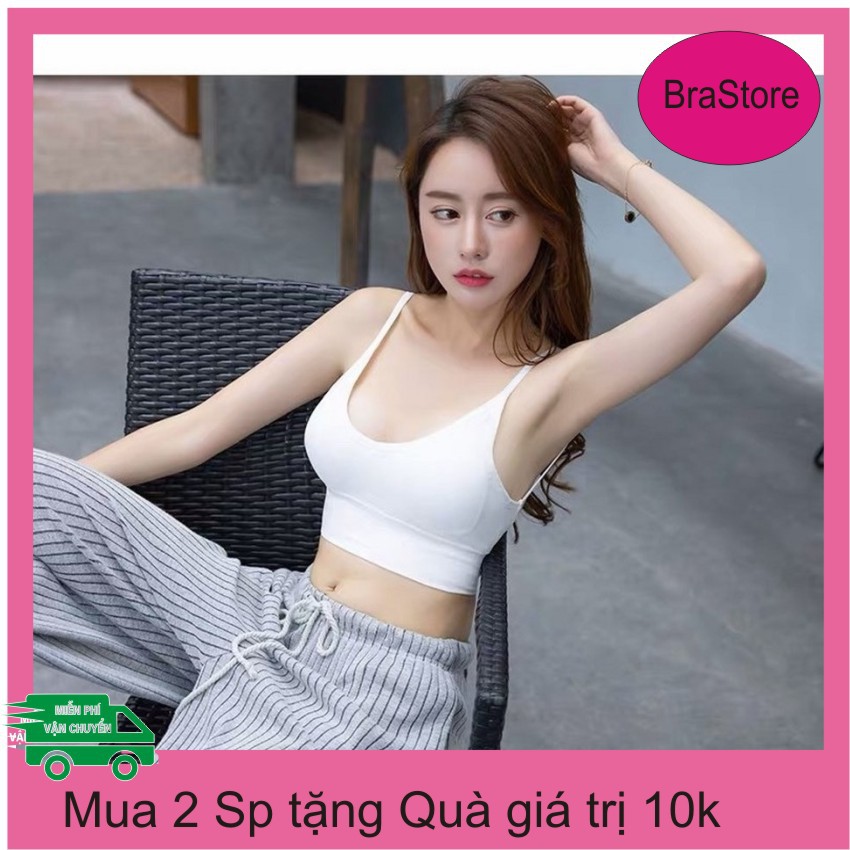 Áo Lót Tập Gym, Áo Bra Mút Mỏng ,Bra Hở Vai Cotton Thun Gân [Hàng Cao Cấp]