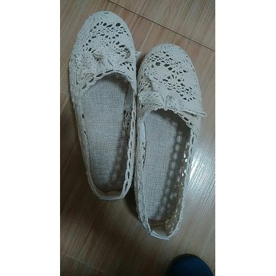 (Hàng sẵn) Giày búp bê ren lưới gắn nơ phong cách Hàn | BigBuy360 - bigbuy360.vn