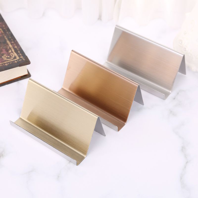 Giá Đỡ Danh Thiếp Danh Thiếp Bằng Thép Không Gỉ 3 Màu Để Bàn