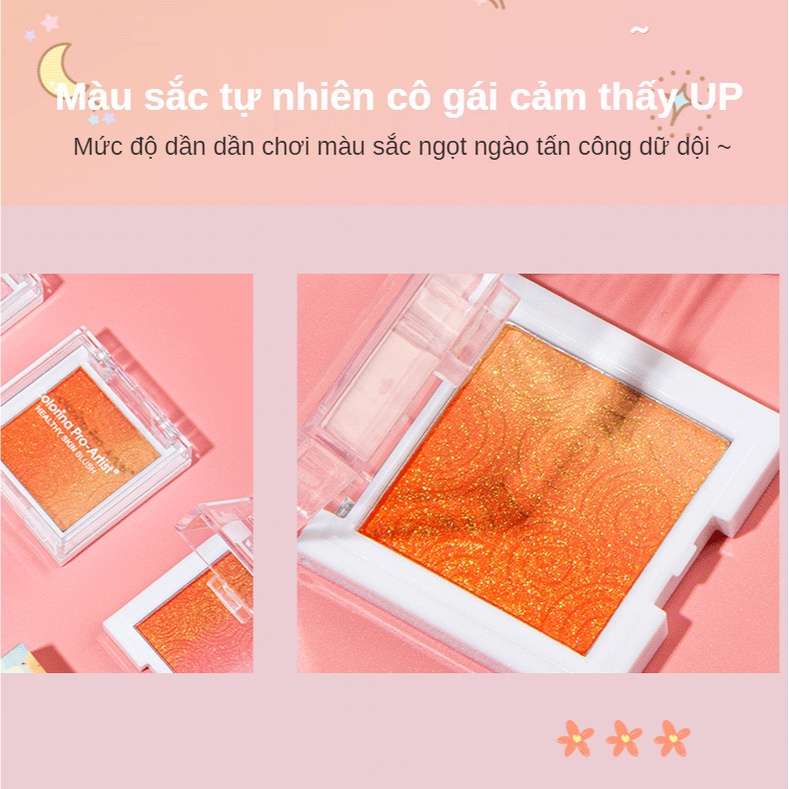 Phấn má hồng dạng cánh hoa, phấn má hồng đỏ đào với bột hạt lấp lánh mịn | BigBuy360 - bigbuy360.vn