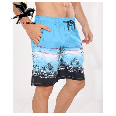 quần nam đùi ống rộng vải mềm mát form rộng rãi loại quần đùi nam cây dừa mặc ở nhà hoặc đi biển | BigBuy360 - bigbuy360.vn