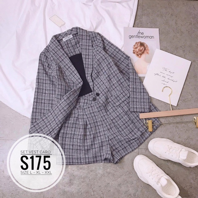 Bigsize Set vest caro S175 | BigBuy360 - bigbuy360.vn