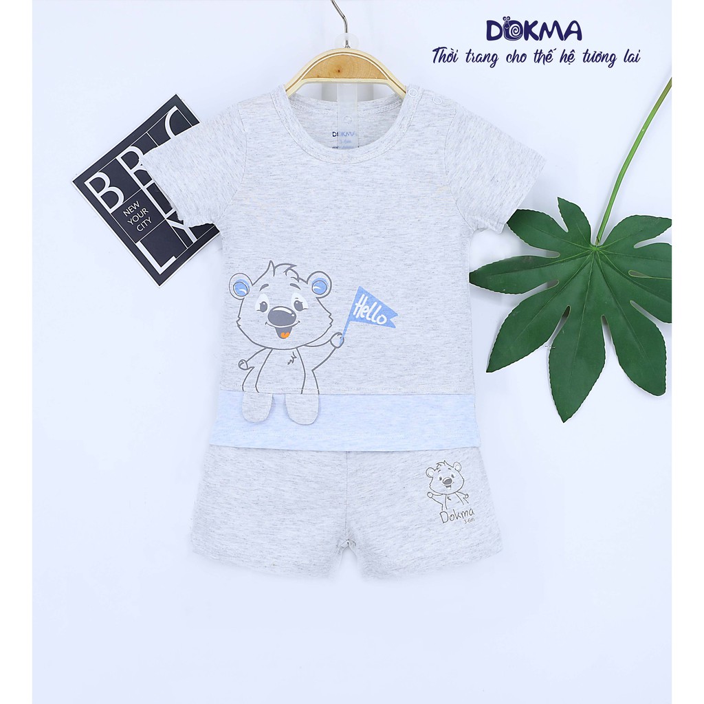 DMB178 Bộ quần áo cài vai cộc tay Dokma (6-24M)