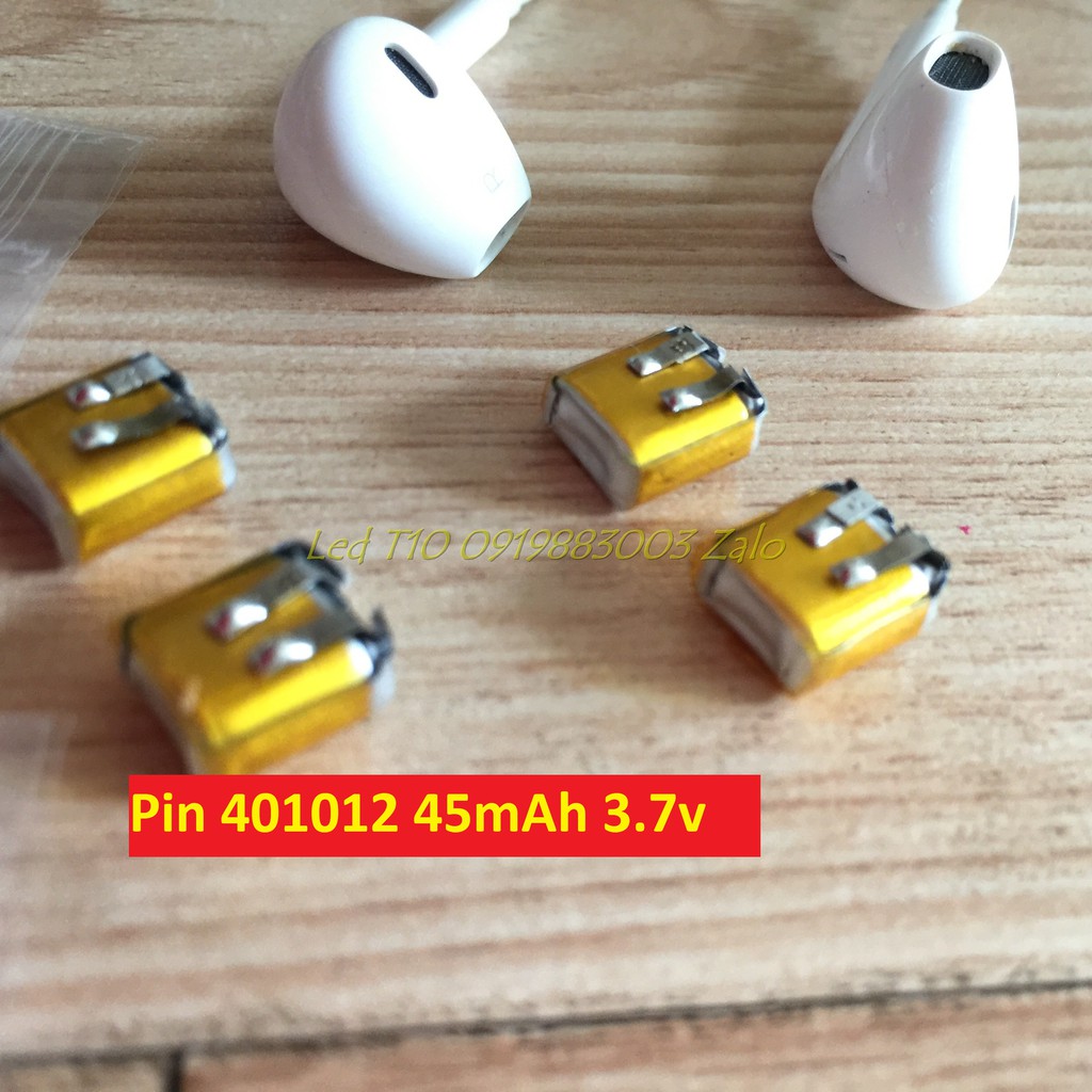 Pin 401012 45mAh Li-po (Lithium Polime) cho i7s / i8 / i9 / i12 TWS tai nghe bluetooth