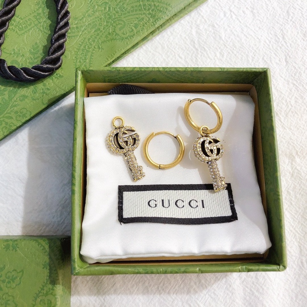 Bông Tai Gucci S927 Bằng Bạc Sterling Thiết Kế Đơn Giản Vui Nhộn Thời Trang Cho Nữ