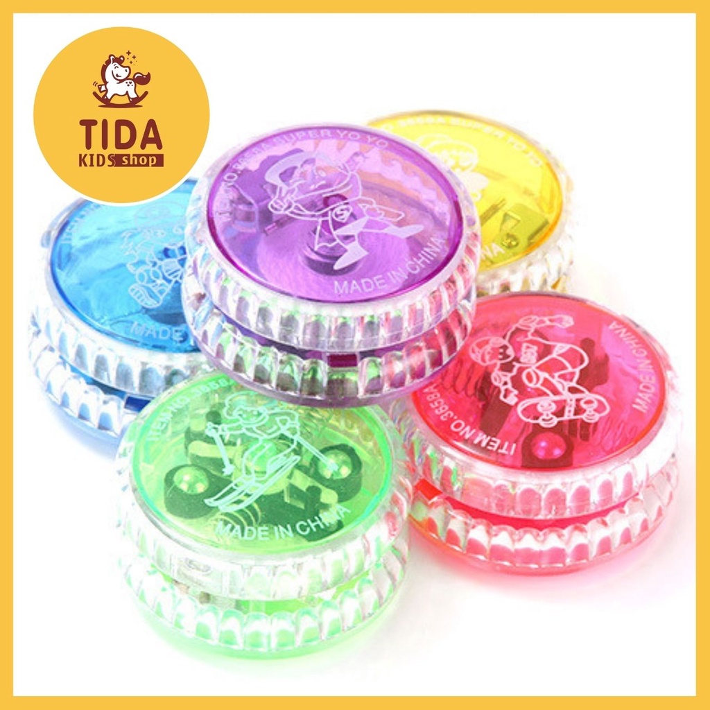 Đồ Chơi Yoyo Có Đèn Led Phát Sáng ⚡ HÀNG ĐẸP ⚡ Dùng Làm Quà Tặng Cho Bé Từ 3 Tuổi, Đồ Chơi Giải Trí TiDa Kids Shop