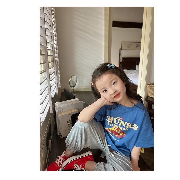 Áo phông bé gái 7 màu mùa hè mới dễ thương B71-21207