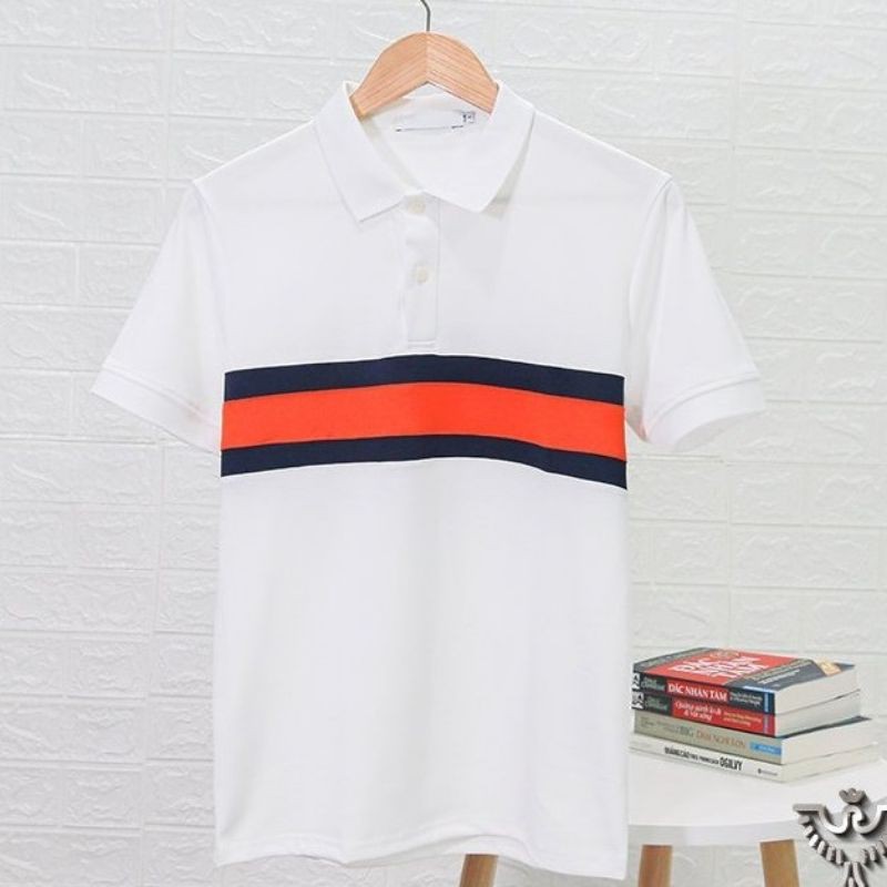 Áo phông nam có cổ đẹp tay ngắn mẫu Polo kẻ ngang mới AT128 | BigBuy360 - bigbuy360.vn