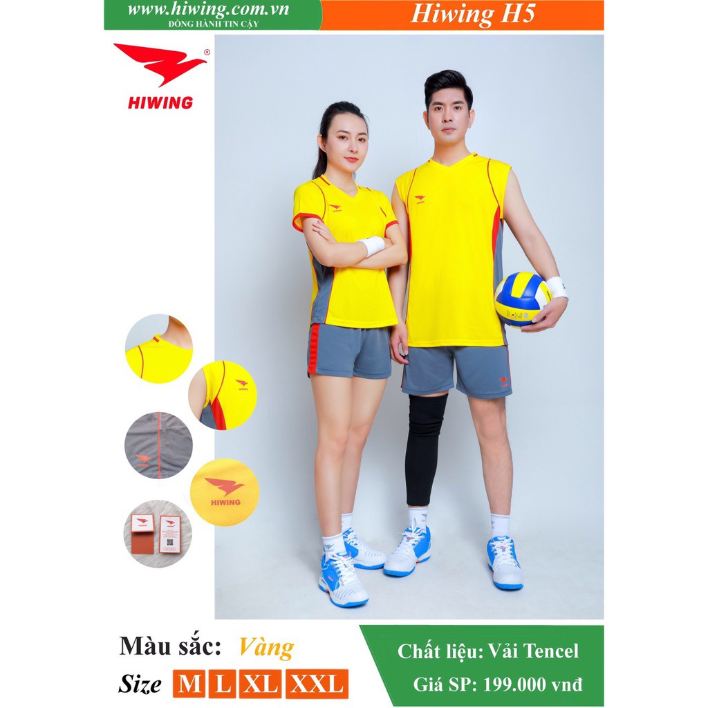 Quần áo bóng chuyền chất vải mè lạnh, co giãn đã chiều cao cấp Hiwing - tiêu chuẩn thi đấu, hàng xuất khẩu