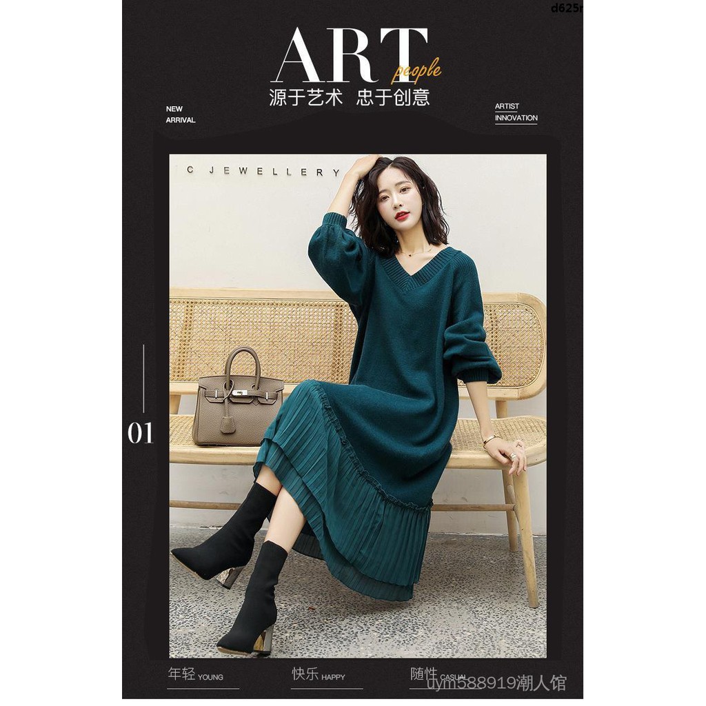 Đầm Chiffon Dệt Kim Dáng Dài Qua Gối Thời Trang 2020 Cho Nữ | BigBuy360 - bigbuy360.vn