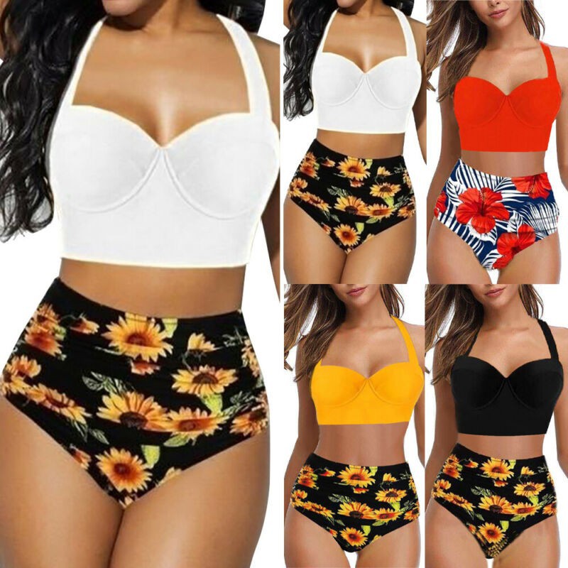 Bikini Nâng Ngực Lưng Cao Có Size Lớn Gợi Cảm Cho Nữ