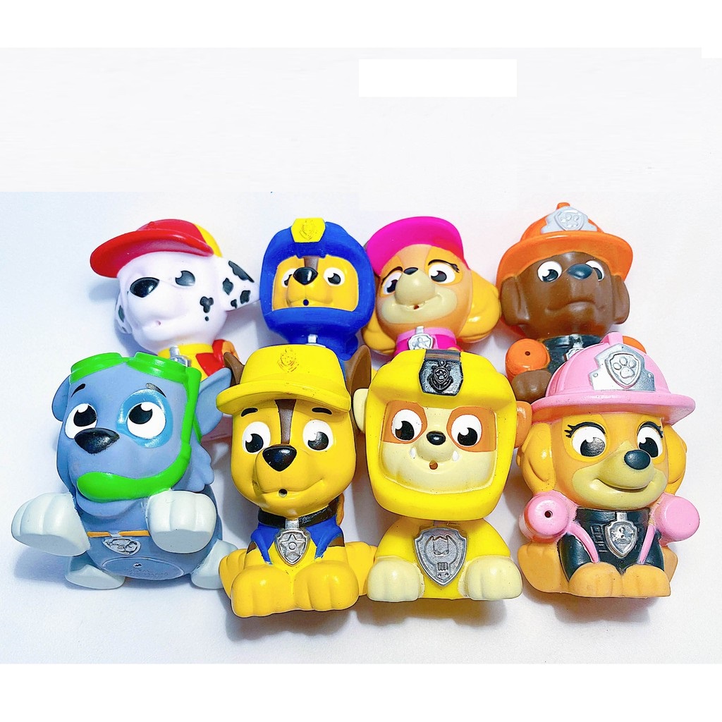 Bộ Paw Patrol Những Chú Chó Cứu Hộ Bằng Cao Su Phun Nước - Đồ Chơi Nhà Tắm