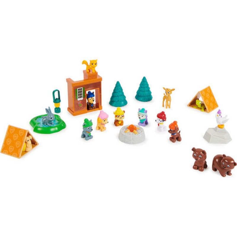 PAW Patrol: Lịch Advent Giáng Sinh với 24 Đồ chơi với 7 chó cứu hộ, 8 động vật và 9 phụ kiện