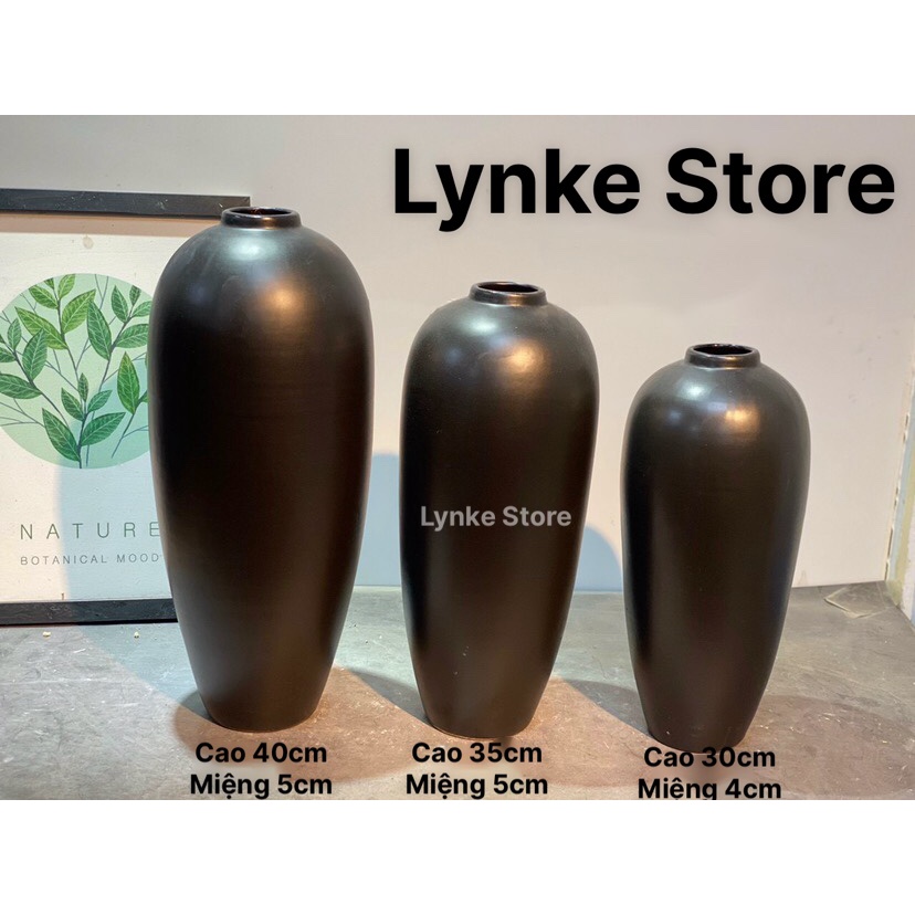 Bình Hoa Lọ Hoa Dáng Bom Nhiều Mẫu Men Hỏa Biến Gốm Sứ Bát Tràng - Lynke Store