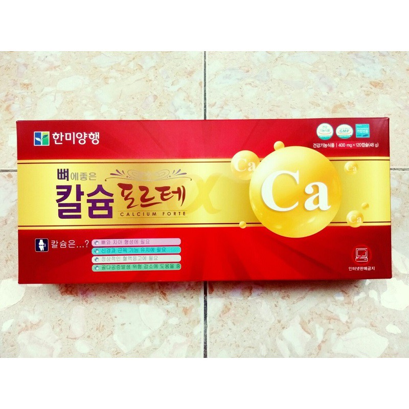 [ Trợ Giá ] Viên Uống Bổ Sung Canxi Hanmi Hàn Quốc, Hộp Đỏ 120 Viên, Giúp Xương Răng Chắc Khỏe, Phát Triển Chiều Cao Tốt