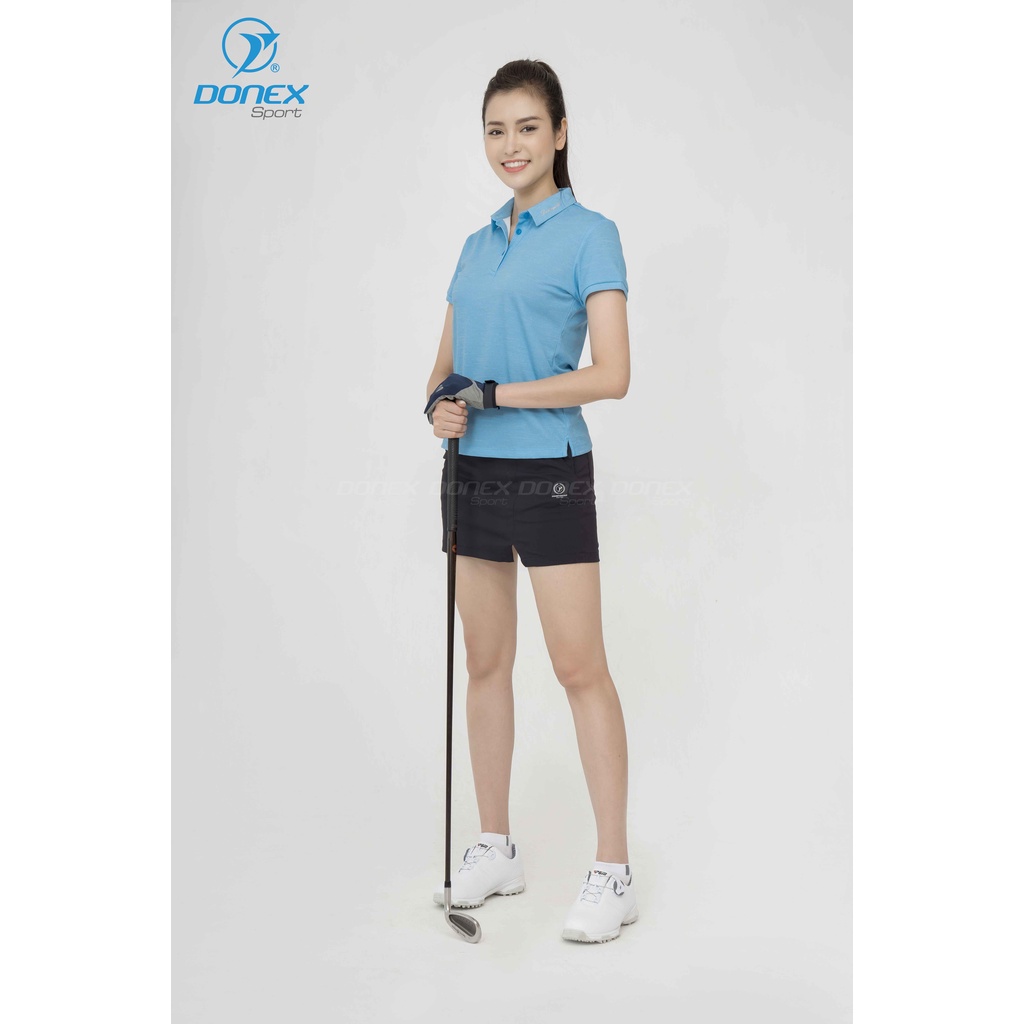 Áo Thun Thể Thao Nữ Có Cổ Donexpro, Chất Vải Thoáng Mát Co Giãn Gam Pastel Nhiều Màu AC - 3692