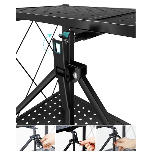 [𝐋𝐨𝐚̣𝐢 𝟏] Kệ đa năng gấp gọn có bánh xe 3 tầng, 4 tầng, 5 tầng để cây cảnh, lò vi sóng, lò nướng, sách,,,, | BigBuy360 - bigbuy360.vn