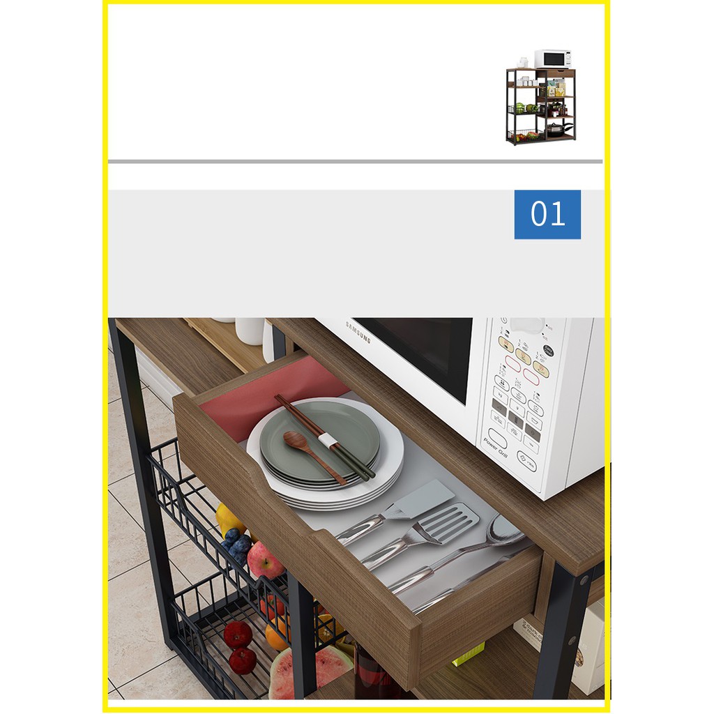 Kệ bếp vuông 6 ô 80x30x80 CÓ NGĂN KÉO