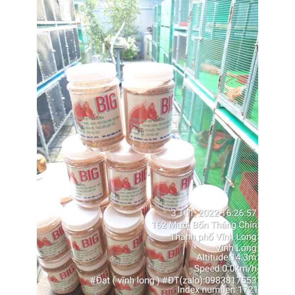 Thức ăn bổ sung cho rồng Nam Mỹ (iguana ).Thức ăn BIG hộp 300g