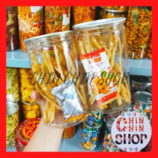 Khô cá thiều que cắt sợi tẩm vị lon 200g, khô chắt lượng, đậm đà - ĂN VẶT CHIN CHIN.