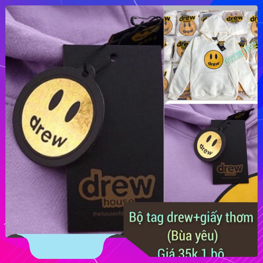 Áo Nỉ HOODIE Drew house Chữ gấu, áo nỉ bông hoodie unisex nam nữ (Tặng Kèm bộ tag+giấy thơm)