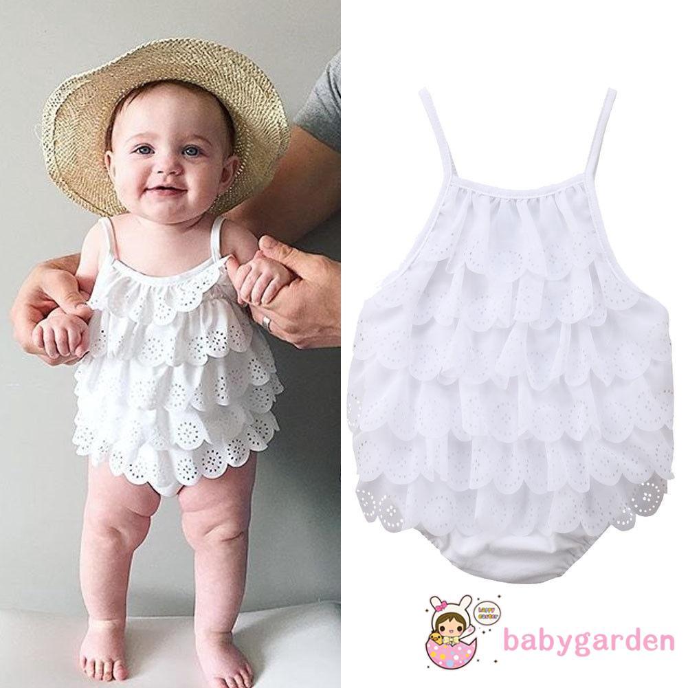  Áo yếm liền quần phối ren dễ thương cho bé gái