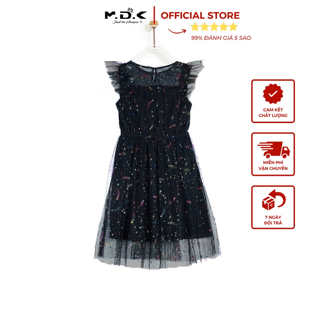 Đầm Bé Gái M.D.K Ruffles Sleeves Mesh Midi Dress M.D.K - công chúa, ngọt ngào