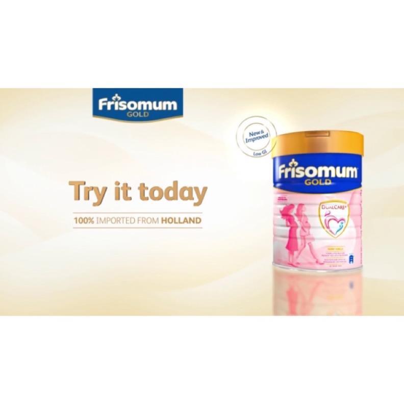 CHÍNH HÃNG Sữa bột Frisomum gold lon 900g - vani, cam