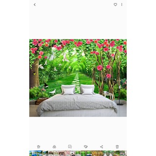 Tranh dán tường 3D Hoa sen 60*90