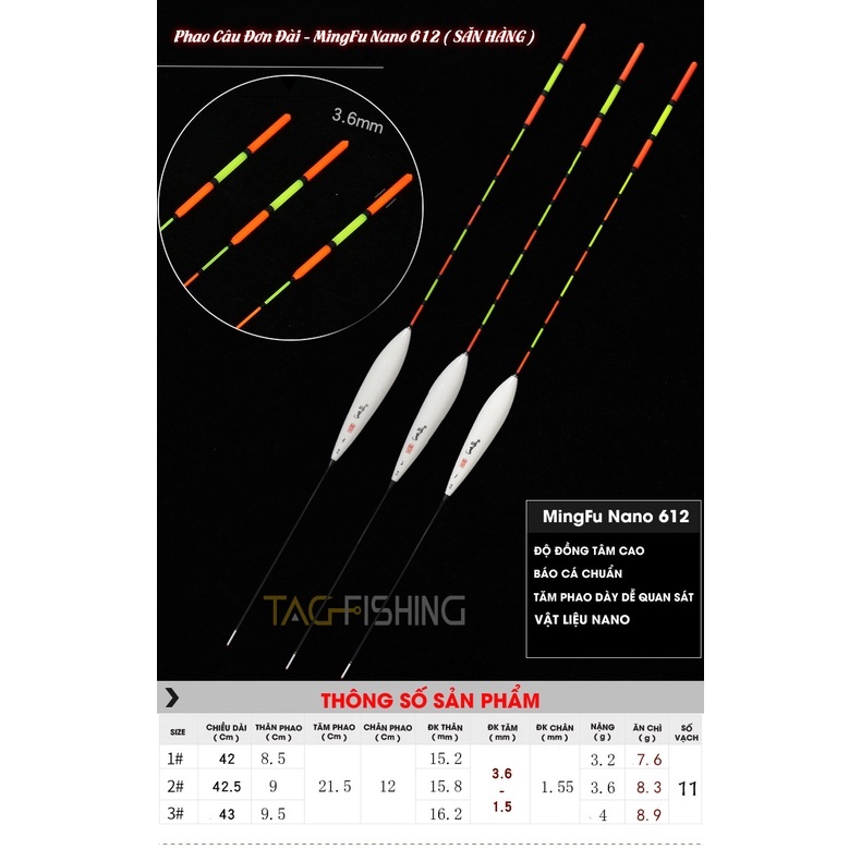 Phao Câu Đơn Đài - MingFu Nano 612 ( SĂN HÀNG )