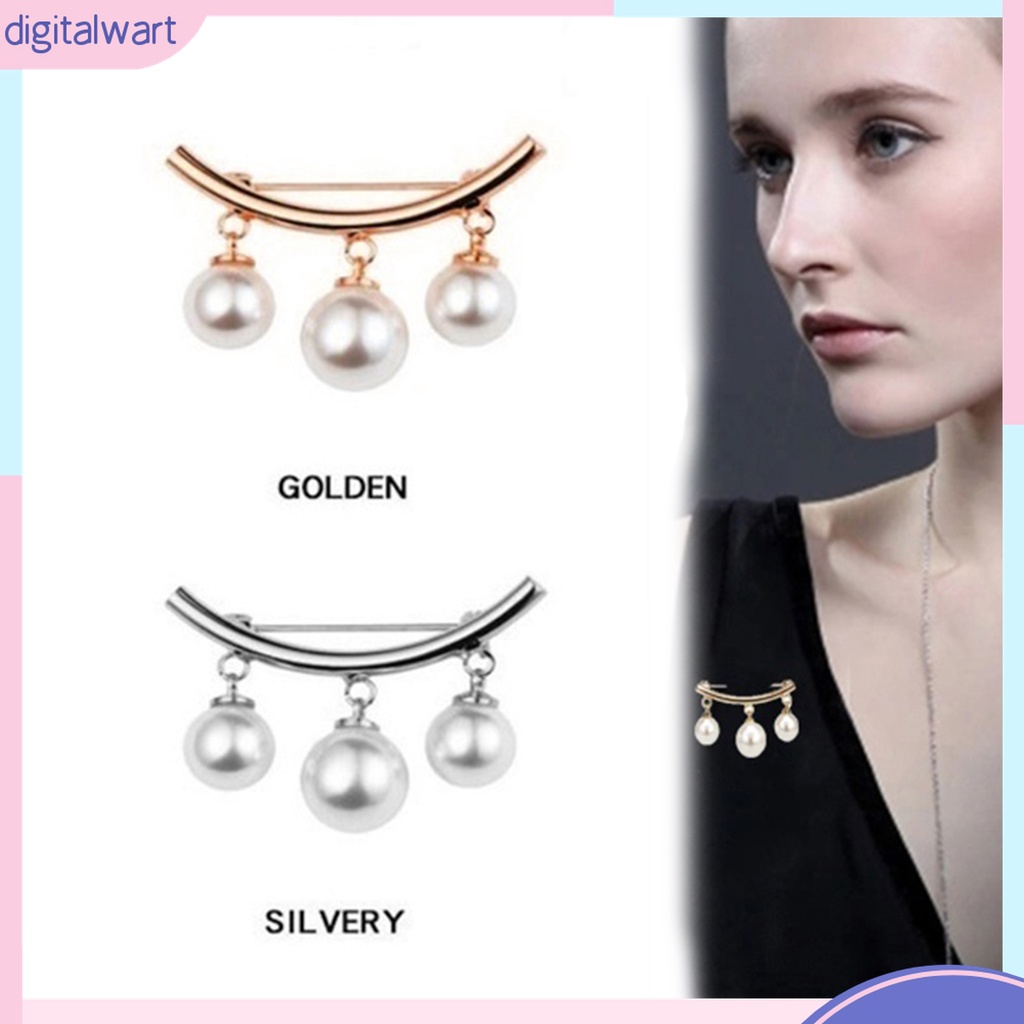 Set 2 Ghim Cài Áo Đính Ngọc Trai Nhân Tạo Thời Trang