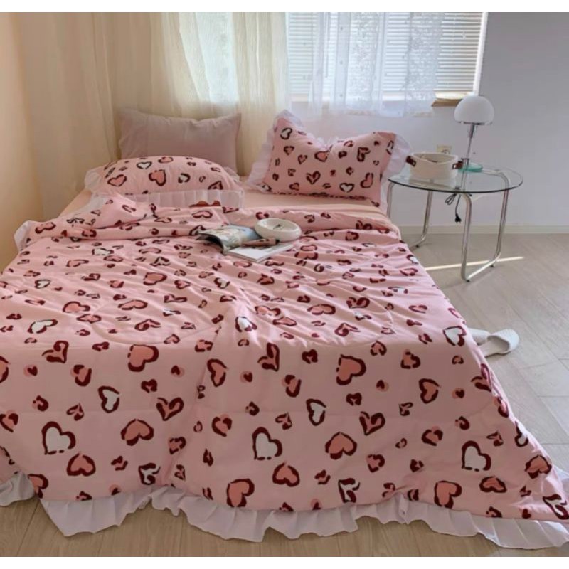 combo set chăn đũi 4 món và thảm chân