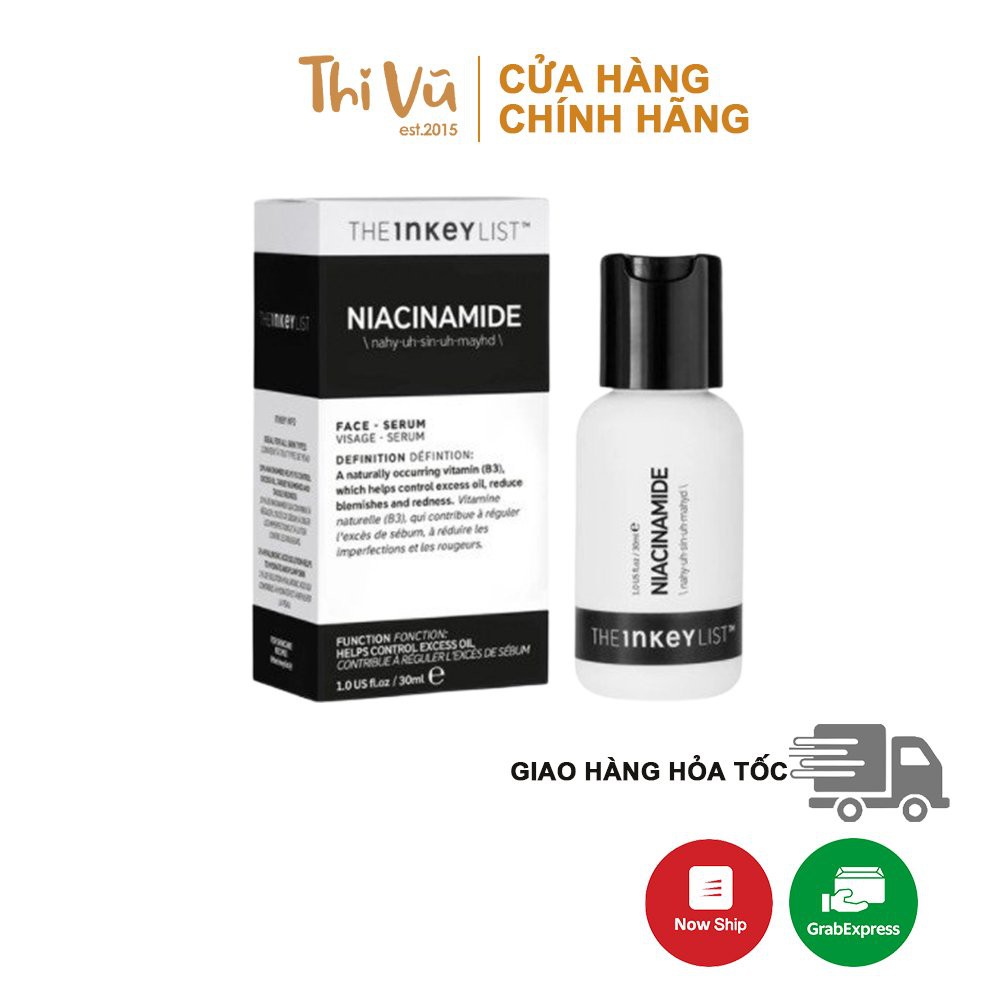 The Inkey List Niacinamide, Serum dành cho da dầu mụn lỗ chân lông to - Thi Vũ