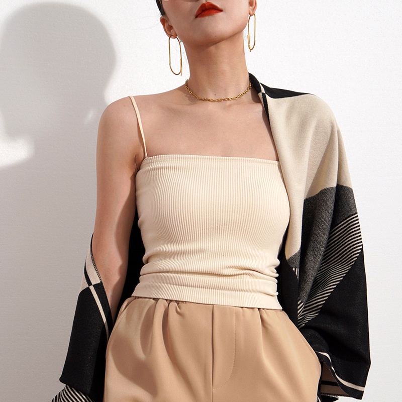 Áo Bra Nữ Quây Tăm 2 Dây Dáng Dài Có Mút Lót Gam Màu Patstel Quyến Rũ Superbag 318