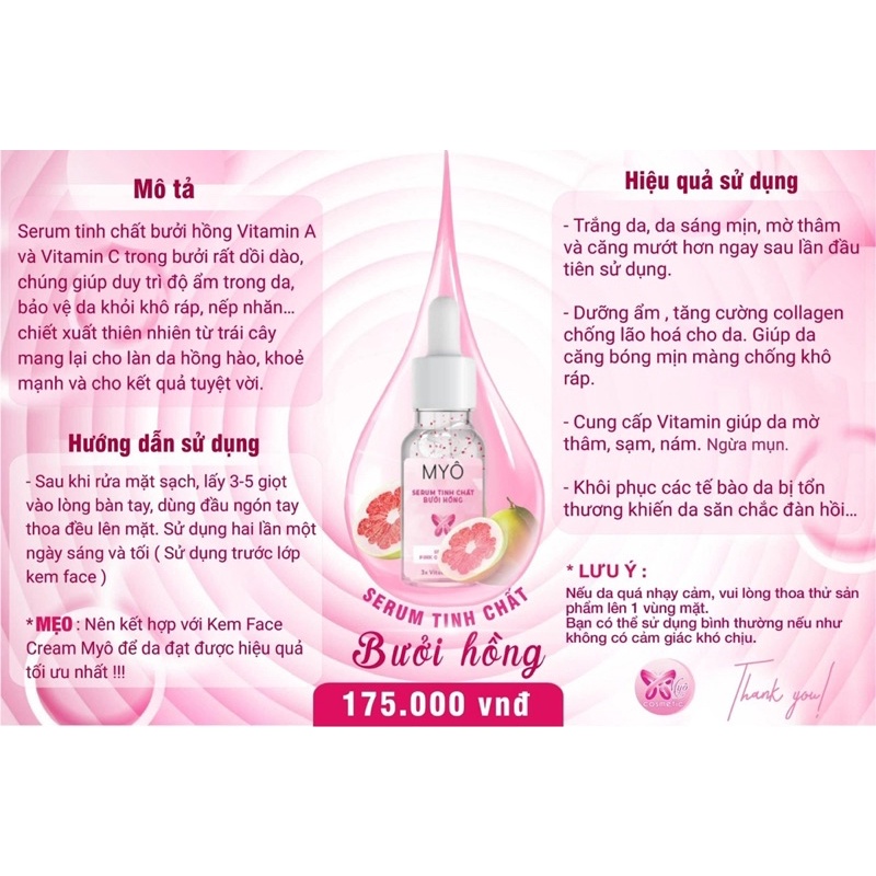 SERUM FACE TINH CHẤT BƯỞI HỒNG dưỡng trắng , căng bóng và cấp ẩm mùa này rất tốt