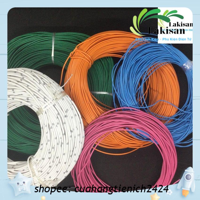 [10 mét/cuộn/màu ] Dây điện đơn từ 0.13mm2 (26awg) đến 1.0mm2 - Lõi đồng đỏ/đồng mạ - Màu sắc ngẫu nhiên