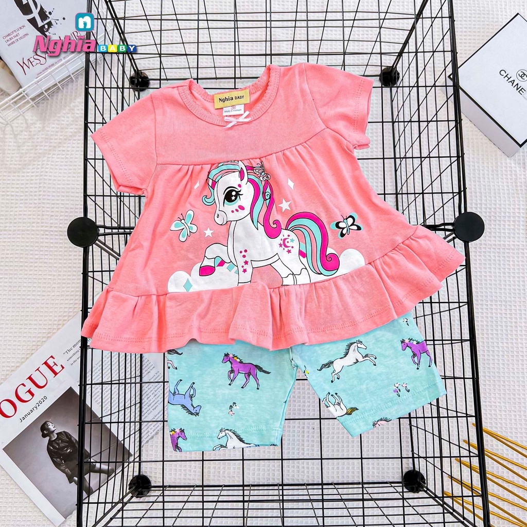 Đồ bộ bé gái NGHĨA BABY dành cho bé từ 9-22kg
