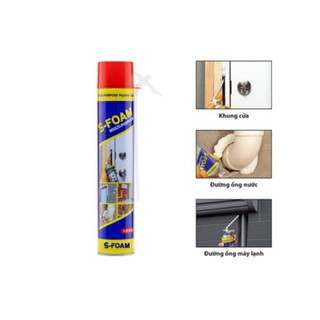 KEO BỌT NỞ S-FOAM 750ML(900G). BỊT KÍN MỌI KHE HỞ.
