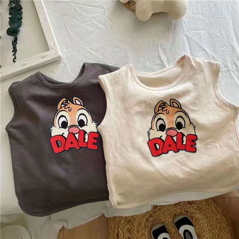 MNGRL Áo Ba Lỗ Cotton Phong Cách Hàn Quốc Mùa Hè Cho Trẻ Em