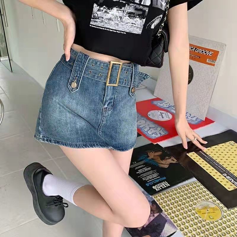 Chân váy jean Lưng Cao Phong Cách Cổ Điển Mới 2022