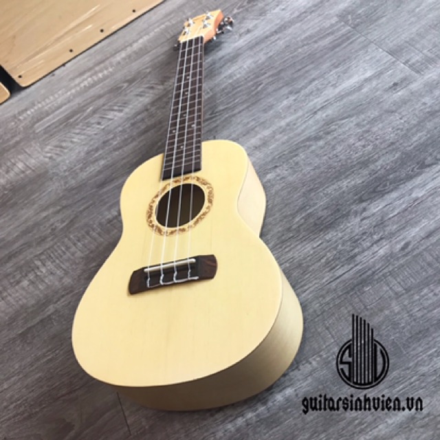 Ukulele concert 23 gỗ - Tặng bao da và phụ kiện - Tặng 3 sticker xinh xắn - Bảo hành 1 năm