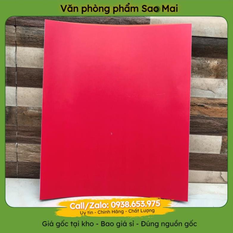 ✔️Vpp tại kho✔️ Giấy thủ công decal đề can màu A5 (17x22)cm loại bóng cao cấp có kẻ mặt sau  - VPP Sao Mai