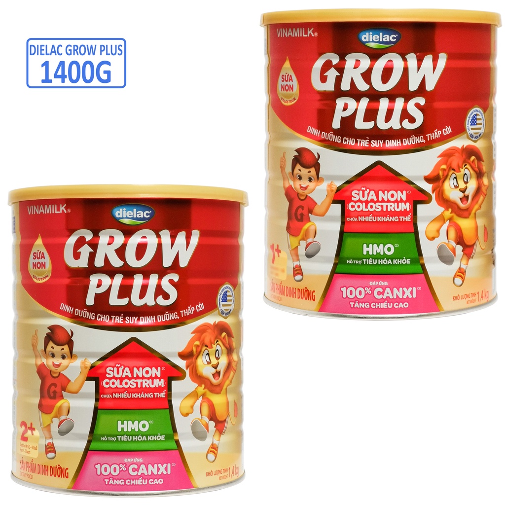 SỮA BỘT DIELAC GROW PLUS ĐỎ 1+/2+ 1.4KG