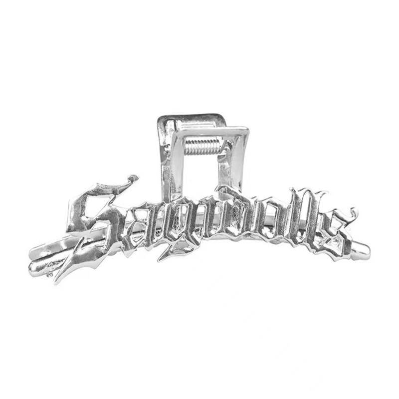 Kẹp Tóc Kim Loại Chống Trượt In Chữ Thời Trang