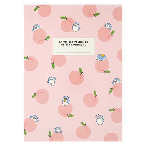 Tập Ghi Chú ARTBOX Hàn Quốc In Hình Quả Đào Mọng Hồng Và Cá Voi