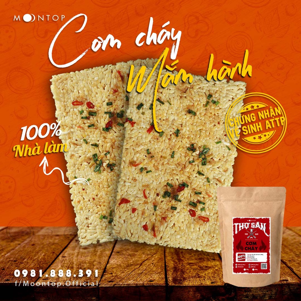CƠM CHÁY MẮM HÀNH THỢ SĂN | Mỏng - giòn - đậm đà dễ gây nghiện! Đồ ăn homemade Moon| 300g